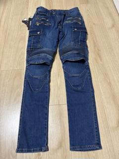 新品1.9万円KADOYAストレッチ素材 スリムパンツ 黒膝プロテクター