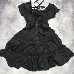 美品】BODYLINE ゴスロリ ワンピース 黒 フリル レース ロリータ
