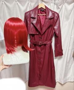 文字化化 赤い傘の男 コスプレ ウィッグ付き 男装 レザーコート 赤 m77977647825_1.jpg?1732966613