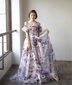 アーバンブランシュ 花柄 カラードレス パフスリーブ アーバンブランシュ 花柄 カラードレス パフスリーブ - メルカリ