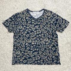 BLUE WORK TOMORROWLAND ボタニカル柄 VネックTシャツのサムネイル