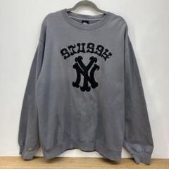 90' 00' STUSSY グレー NYロゴ スウェットシャツ - メルカリ