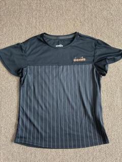 diadora ストライプ ブラック Tシャツ L
