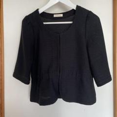 fredy emue 38size ブラック五分袖カーディガン