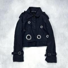 DIESEL ブラック クロップドテーラードジャケット　サイズ42 定価10万 DIESEL ブラック クロップドテーラードジャケットサイズ42 定価10万