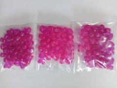 昭和レトロ　濃いピンククリア　ハートビーズ　レトロポップ　パーツ　綺麗　たくさん