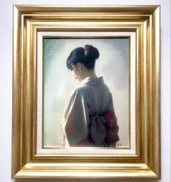 DIK104 真作保証 山本仁吉 「信州」 4号 油彩画 風景画 額装 油絵 DIK104 真作保証 山本仁吉 「信州」 4号 油彩画 風景画 額装