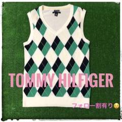 トミーヒルフィガー❣️アーガイルニットベスト レディース ゴルフ