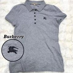 BURBERRY BRIT バーバリー　ポロシャツ　グレー　ホース　チェック