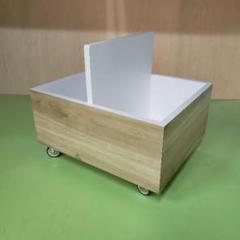 ワゴン本たて 茶色木目