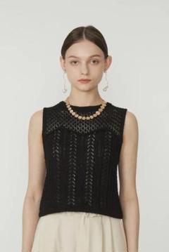 トップス eaphi BUSTIE LINE SLEEVELESS KNIT tops