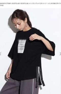 近年 スコットクラブ アウトステッチオーバーロゴTシャツ 半袖 ブラック【完売】 2025年最新】スコットクラブ レディース 半袖(Tシャツ) Tシャツ
