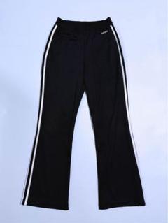 【adidas】トラックパンツ ジャージ フレア スリーストライプス 黒
