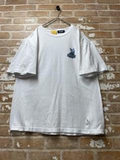 XLARGE FR2 Tシャツ　コラボ　ワンポイント　バックプリント　白　古着