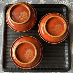 稲忠 漆器 オレンジ色 菓子器　輪島塗 輪島塗漆器 稲忠