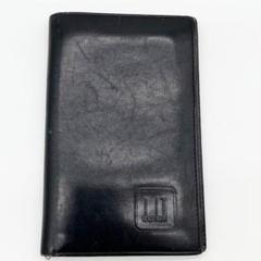 dunhill ダンヒル 名刺入れ カードケース ブラック レザー 二つ折り