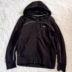 【極美品】大谷翔平愛用 ヒューゴボス ジップアップウールコート フードレディース 大谷翔平 着用 HUGO BOSS ロゴ パーカー | street＊style