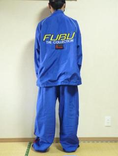 FUBU　フブ　ナイロンジャケット　セットアップ　ブルー　上下L