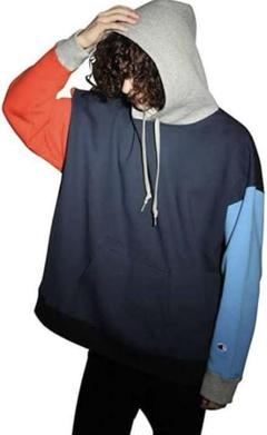 チャンピオン×HARE パーカー オーバーサイズ Champion(チャンピオン) / 19AW/HAREコラボ/2トーン/オーバー
