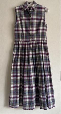 BrooksBrothersノースリーブチェックワンピース サイズ4