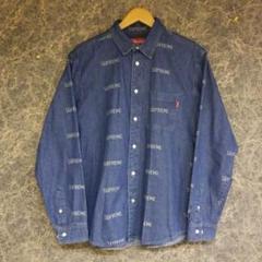 2019ss supreme logo denim shirt sizeM