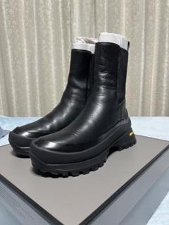 LE TALON GRISE レザーVIBRAMバックリブショートブーツ　36 LE TALON GRISE レザーVIBRAMバックリブショートブーツ36