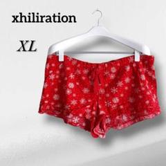 xhiliration【XL】赤 ショートパンツ 雪の結晶柄 ルームウェア