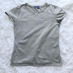 BURBERRY バーバリーブルーレーベル ホース刺繍Tシャツ グレー