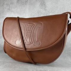 ✨極美品✨極美品 CELINE トリオンフロゴ レザー ショルダーバッグ
