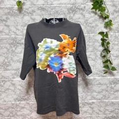 【f44】【ロッキーモンロー】フラワープリント オーバーサイズTシャツ 【L】