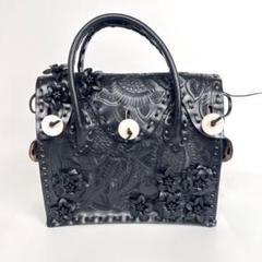 ⭐️極美品⭐️⭐️　カービングトライブス　パンチングレザー　ハンドバッグ　ブラック 楽天市場】☆GRACE CONTINENTAL グレースコンチネンタル