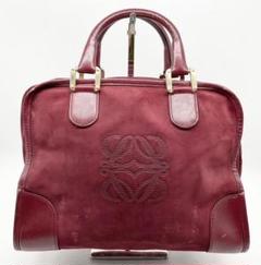LOEWE ロエベ ハンドバッグ アマソナ スエード レザー グレー系
