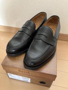 美品 Berwick 5260SBVI コインローファー ブラック 箱付 Berwick バーウィック コインローファー 5260 ヴィブラム ソール