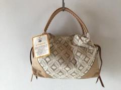 タグ付き未使用◎BARRAULT×BARDOT ROSE レース革ハンドバッグ