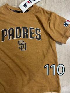 MLB パドレス ビッグロゴ バックプリント Tシャツ 半袖 イエロー 110