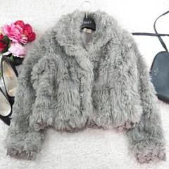 G4470*axes femme アクシーズファム☆ファーコート☆グレー