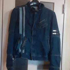 DOLCE&GABBANA デニム✖️革ジャン Denim jacket with embossed tag on leather in Multicolor for