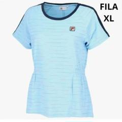 新品 フィラ レディース 半袖 Tシャツ VL2801 ライトブルー XL 春夏