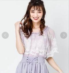 axes femme アクシーズファム2ay刺繍 プルオーバー シフォン M