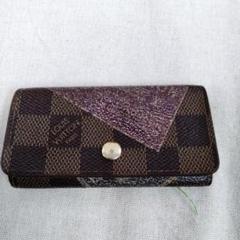 Louis Vuitton チェック柄 レザーキーケース