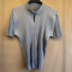PLEATS PLEASE イッセイミヤケ カットソー Tシャツ 半袖 グレー PLEATS PLEASE プリーツプリーズ イッセイミヤケ グレー 半袖