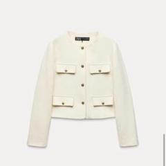 ZARA クロップドブレザーフラップ　サイズS 新品・未使用【ZARA ザラ】オーバーサイズ クロップド ブレザー