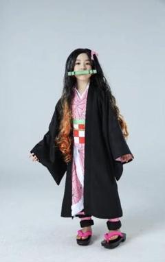 鬼滅の刃 コスプレ衣装 きめつの刃 竈門 禰豆子 子供服 即購入可 130cm
