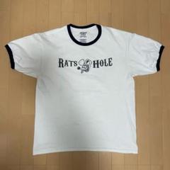RATS HOLE リンガーTシャツ ホワイト GILDAN製　90s 00s