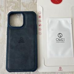 iPhone 14 Pro MAX ケース　カバー　レザーケース　ネイビー