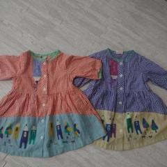 プチジャム チェック柄シャツ 2枚セット 80cm