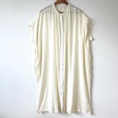 新品　LUPILIEN ワンピース　タック　バンドカラー　コットン