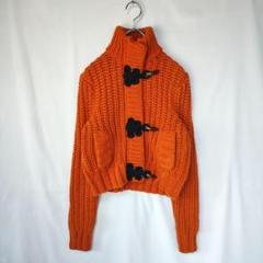 【TracyReere クロップド丈ジップアップニットS】古着レトロヴィンテージ TracyReere クロップド丈ジップアップニットS】古着レトロ