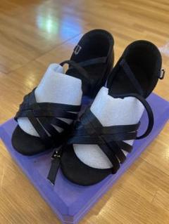 社交ダンスシューズ 19センチ黒3センチヒール