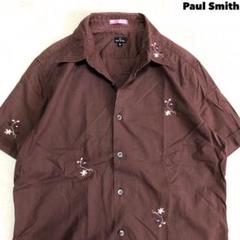 Paul Smith ショートスリーブシャツ 花柄刺繍 ボタニカル ポールスミス